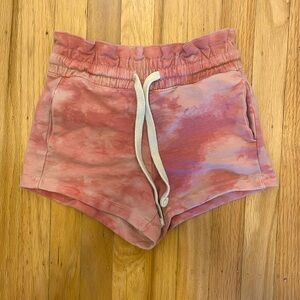Women’s pink tie dye shorts